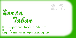 marta tabar business card